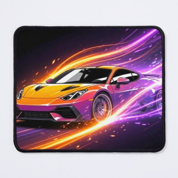 Item preview, Neon Light Burst Supercar - Organic Abstract Racing Art designed and sold by Nexus Space.