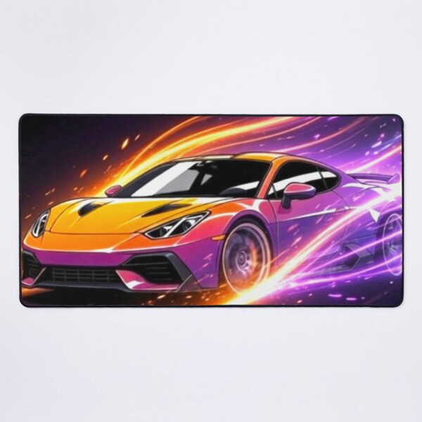 Item preview, Neon Light Burst Supercar - Organic Abstract Racing Art designed and sold by Nexus Space.