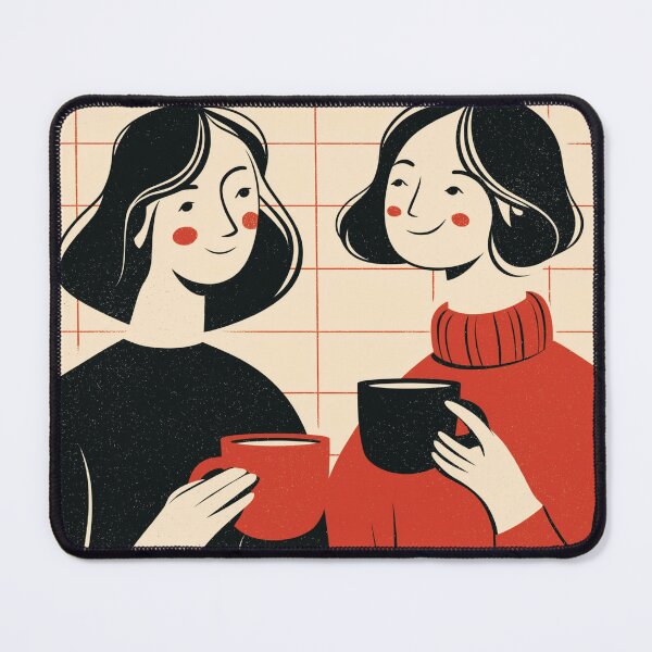Item preview, Retro Coffee Date Friends Print designed and sold by puttif.