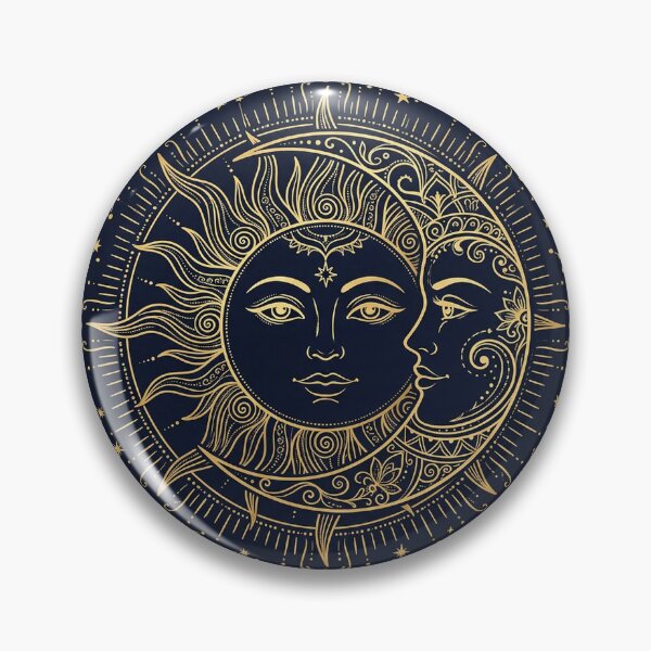 Item preview, Celestial Sun and Moon Face Gold designed and sold by AEVORI.