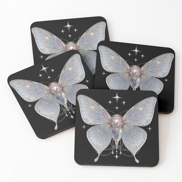 Item preview, Opal Glass Cyberpunk Butterfly – Crystal Y2K Aesthetic v3 designed and sold by daila70.