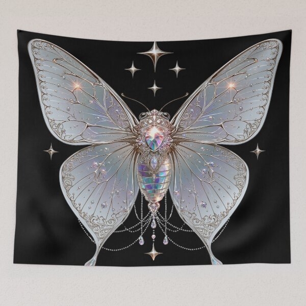 Item preview, Opal Glass Cyberpunk Butterfly – Crystal Y2K Aesthetic v3 designed and sold by daila70.