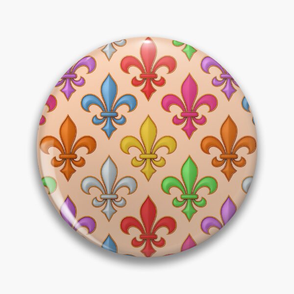 Item preview, Colorful 3D Fleur-de-lis Pattern Design - Orange  designed and sold by PatternTitan.