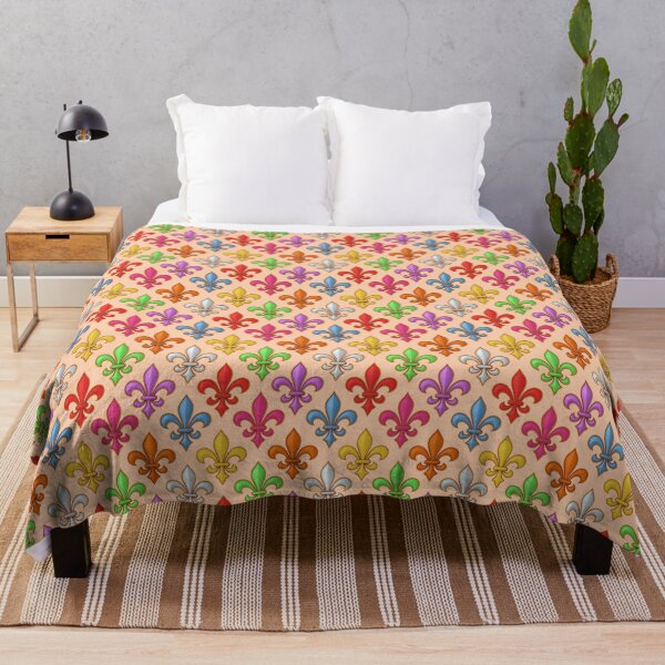 Item preview, Colorful 3D Fleur-de-lis Pattern Design - Orange designed and sold by PatternTitan.