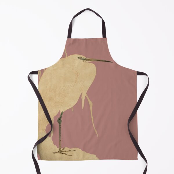 Item preview, Japanese Bird - White Heron -  Modern Ukiyo-e - Japandi, Dusty Rose designed and sold by Black Swallow.