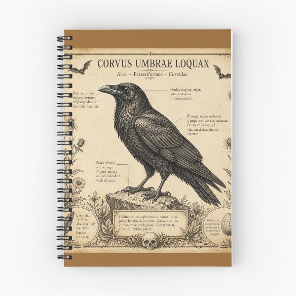 Item preview, Raven Vintage Naturalist Halloween T-Shirt designed and sold by SunnyDesign82.