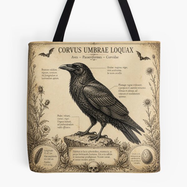 Item preview, Raven Vintage Naturalist Halloween T-Shirt designed and sold by SunnyDesign82.