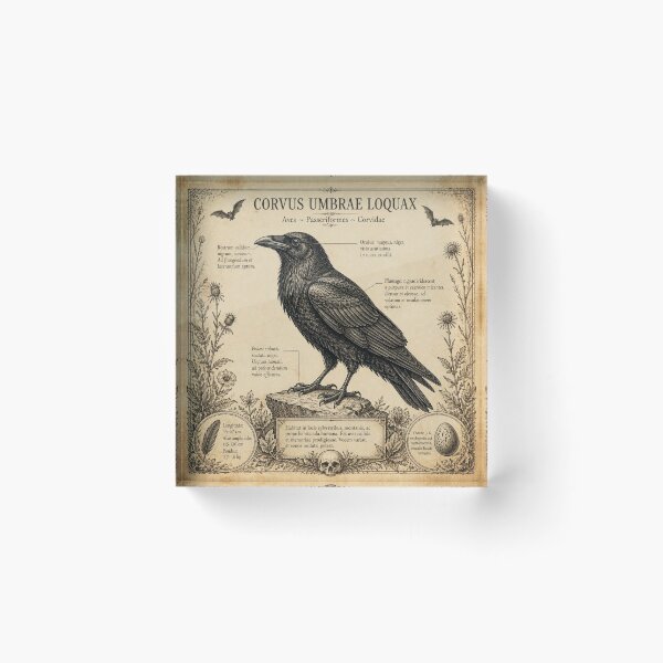 Item preview, Raven Vintage Naturalist Halloween T-Shirt designed and sold by SunnyDesign82.