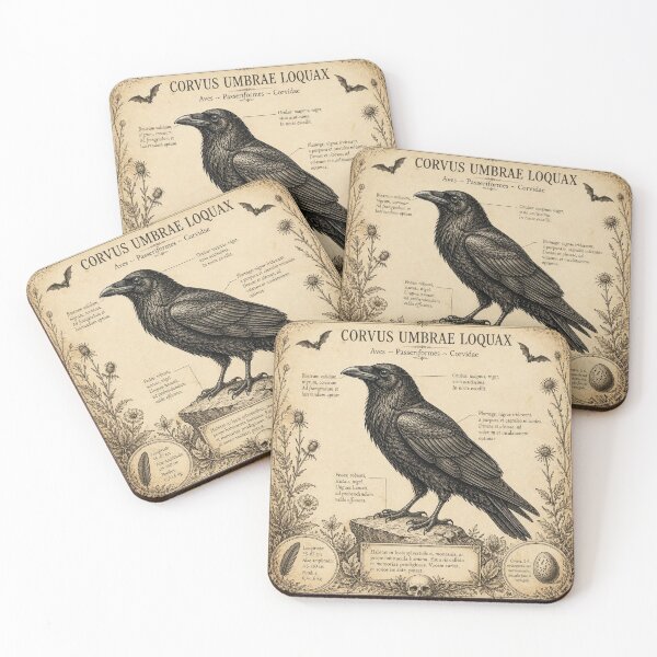 Item preview, Raven Vintage Naturalist Halloween T-Shirt designed and sold by SunnyDesign82.