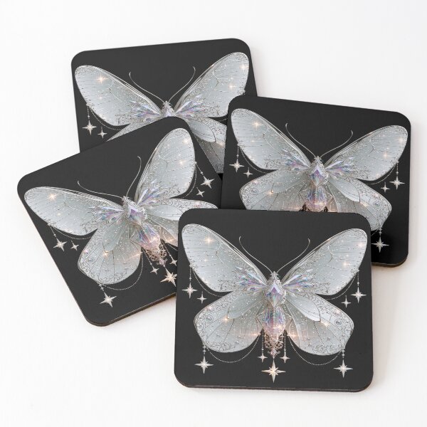 Item preview, Opal Glass Cyberpunk Butterfly – Crystal Y2K Aesthetic v4 designed and sold by daila70.