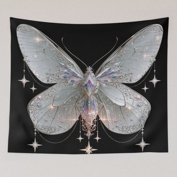 Item preview, Opal Glass Cyberpunk Butterfly – Crystal Y2K Aesthetic v4 designed and sold by daila70.