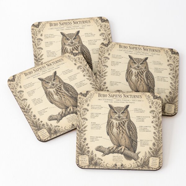 Item preview, Owl Vintage Naturalist Halloween T-Shirt designed and sold by SunnyDesign82.