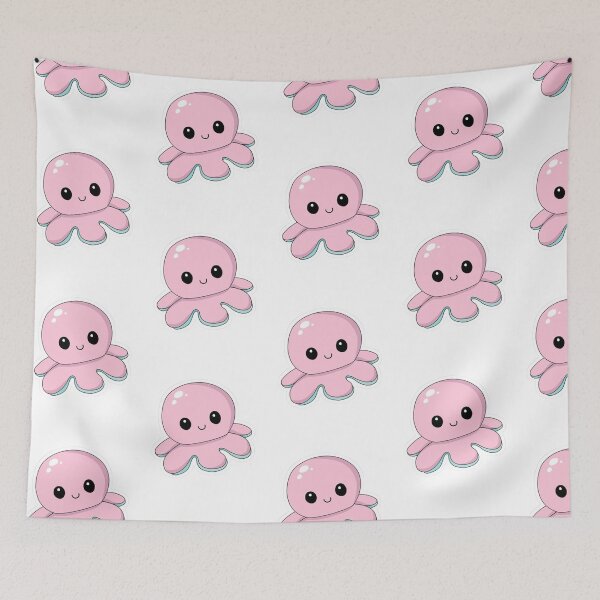 Item preview, Cute Kawaii Pink Octopus Sticker | Happy Ocean Buddy designed and sold by Aedition.