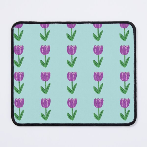 Item preview, Embroidered Purple Tulip Design – Floral Stitch Aesthetic Art designed and sold by TheStephanieRome.