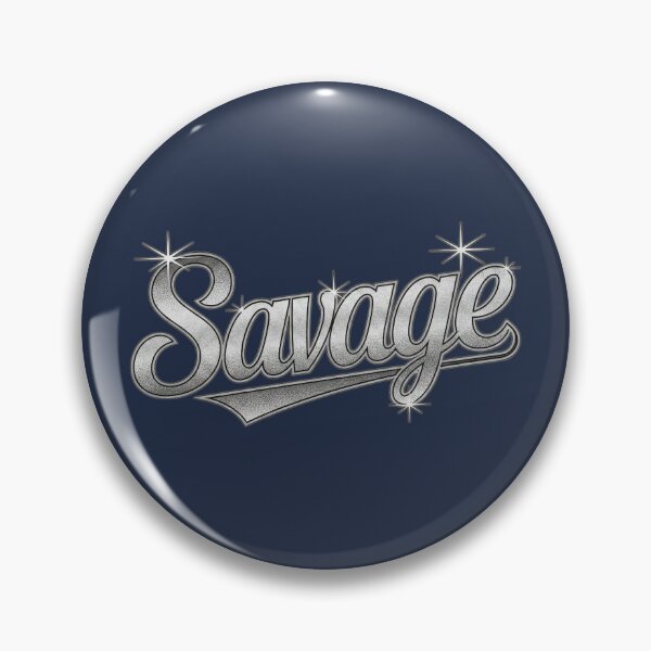 Item preview, Savage Metallic Varsity Typography | aespa Inspired Y2K Chrome Design designed and sold by Meivelle.