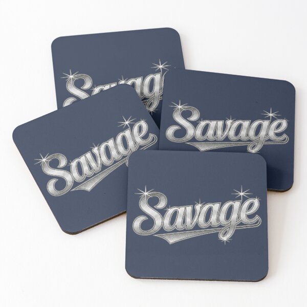 Item preview, Savage Metallic Varsity Typography | aespa Inspired Y2K Chrome Design designed and sold by Meivelle.