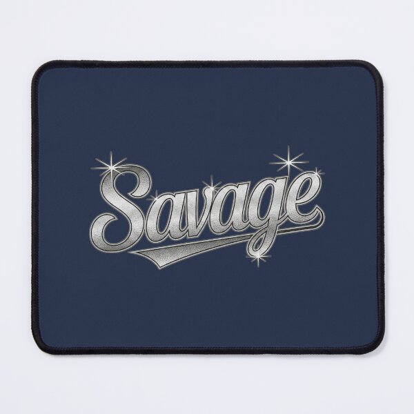 Item preview, Savage Metallic Varsity Typography | aespa Inspired Y2K Chrome Design designed and sold by Meivelle.