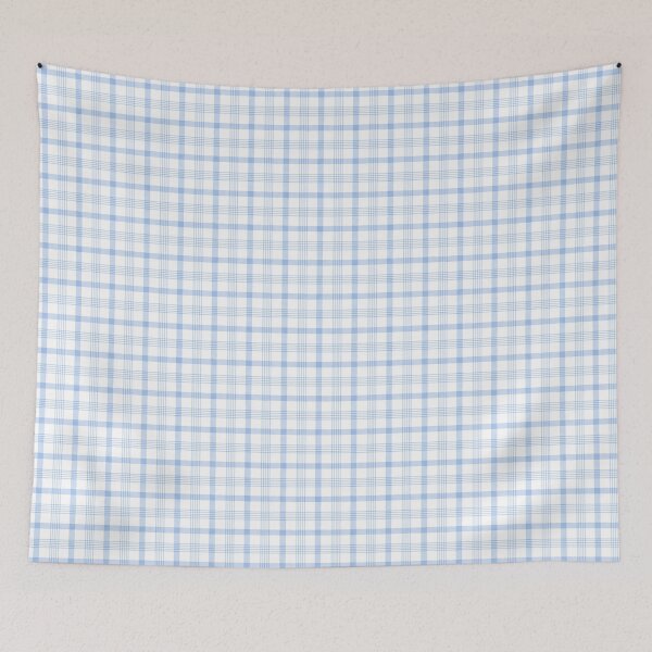 Item preview, Soft Blue Painterly Plaid Check Pattern designed and sold by caladayart.
