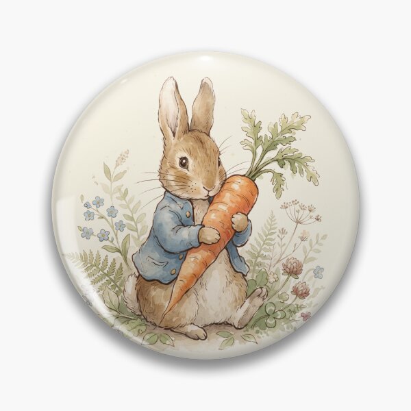 Item preview, Little Bunny with a Big Carrot - Classic Woodland Illustration designed and sold by Pasteltone.