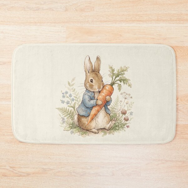 Item preview, Little Bunny with a Big Carrot - Classic Woodland Illustration designed and sold by Pasteltone.