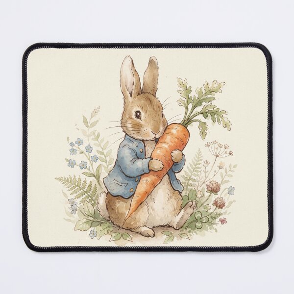Item preview, Little Bunny with a Big Carrot - Classic Woodland Illustration designed and sold by Pasteltone.