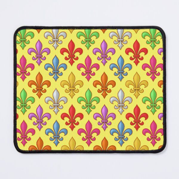 Item preview, Colorful 3D Fleur-de-lis Pattern Design - Yellow  designed and sold by PatternTitan.