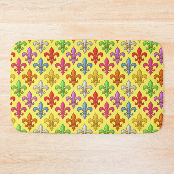 Item preview, Colorful 3D Fleur-de-lis Pattern Design - Yellow  designed and sold by PatternTitan.