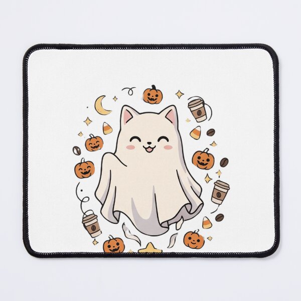 Item preview, Cute Ghost Cat Coffee Halloween Kawaii Spooky Season designed and sold by Omarmadani.
