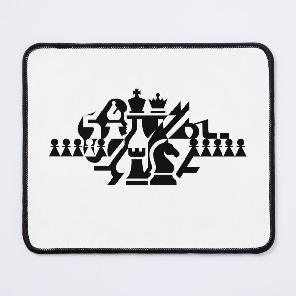 Item preview, Abstract Geometric Chess in Black and White designed and sold by Mangust-in.