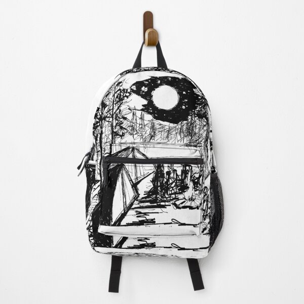 Item preview, Camping Night Drawing River Moon designed and sold by Tanya Zevallos.
