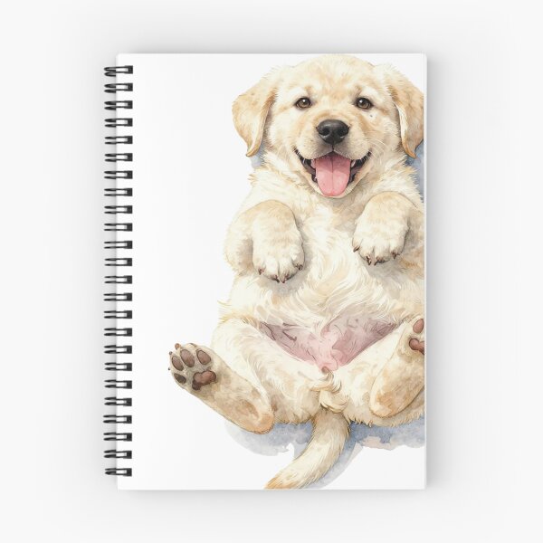 Item preview, Labrador cream puppy watercolor designed and sold by WildArtIT.