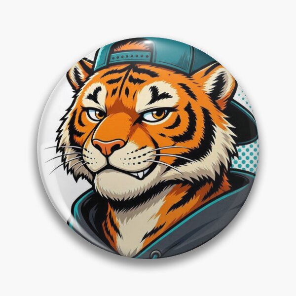 Item preview, Cool Streetwear Tiger Retro Pop Art Cartoon designed and sold by ElvisVintagePosters.