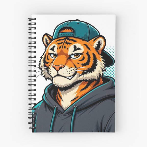 Item preview, Cool Streetwear Tiger Retro Pop Art Cartoon designed and sold by ElvisVintagePosters.