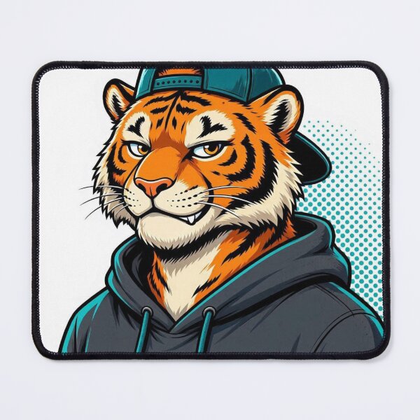 Item preview, Cool Streetwear Tiger Retro Pop Art Cartoon designed and sold by ElvisVintagePosters.