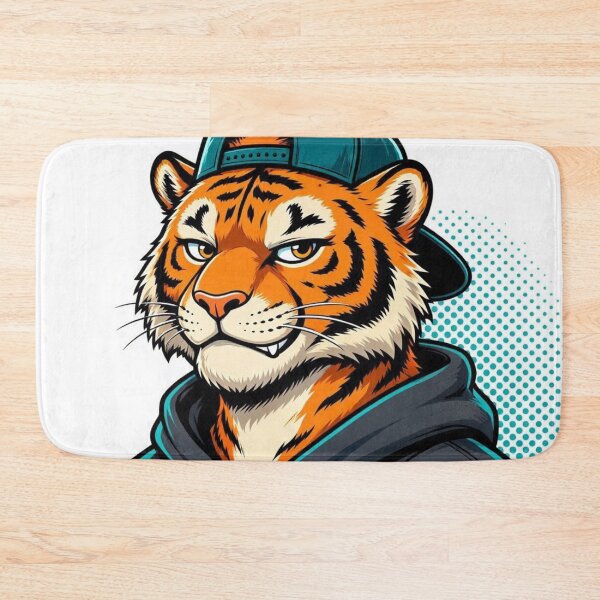 Item preview, Cool Streetwear Tiger Retro Pop Art Cartoon designed and sold by ElvisVintagePosters.