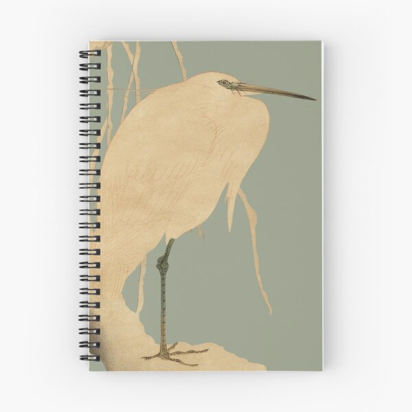 Item preview, Japanese Bird - White Heron -  Modern Ukiyo-e - Japandi, Sage Green designed and sold by Black Swallow.