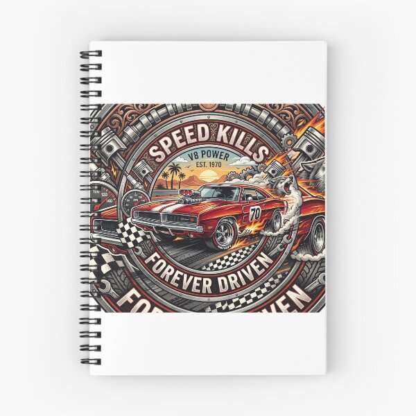 Item preview, Forever Driven - Retro Classic Muscle Car Sticker designed and sold by MottotoTech.