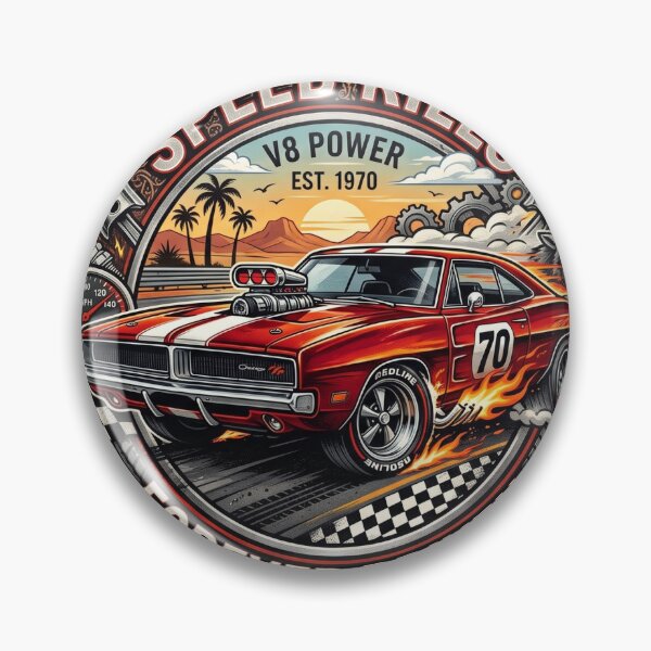 Item preview, Forever Driven - Retro Classic Muscle Car Sticker designed and sold by MottotoTech.