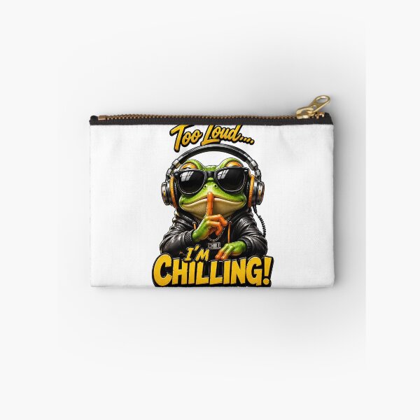 Item preview, Cool Chilling Frog with Headphones - "Too Loud, I'm Chilling!" Graphic Design designed and sold by M.Store.