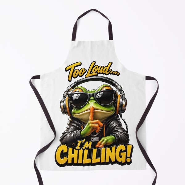 Item preview, Cool Chilling Frog with Headphones - "Too Loud, I'm Chilling!" Graphic Design designed and sold by M.Store.