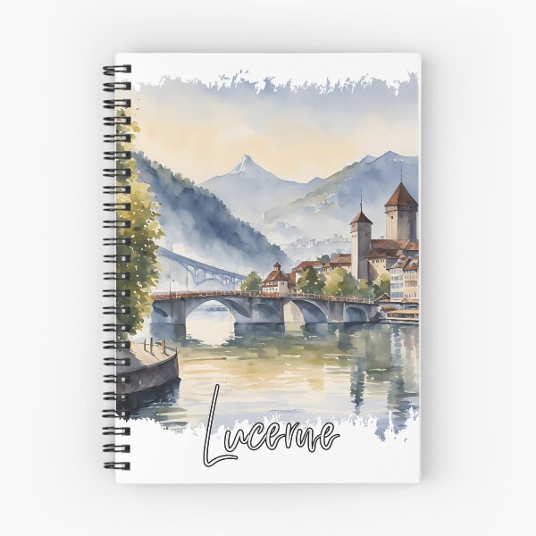 Item preview, Watercolor of Lucerne, Lucerne Switzerland designed and sold by Dressyourflag.