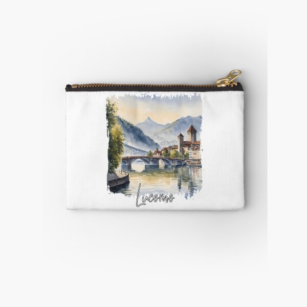 Item preview, Watercolor of Lucerne, Lucerne Switzerland designed and sold by Dressyourflag.