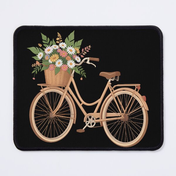 Item preview, Retro Vintage Bicycle Floral Cottagecore Daisies designed and sold by KCasual.