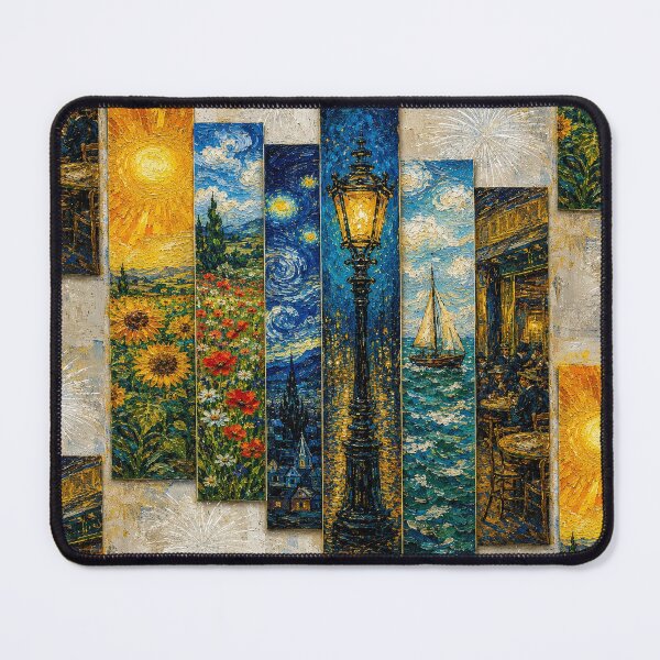 Item preview, Van Gogh Inspired Vertical Panel Collage designed and sold by Rohan132.