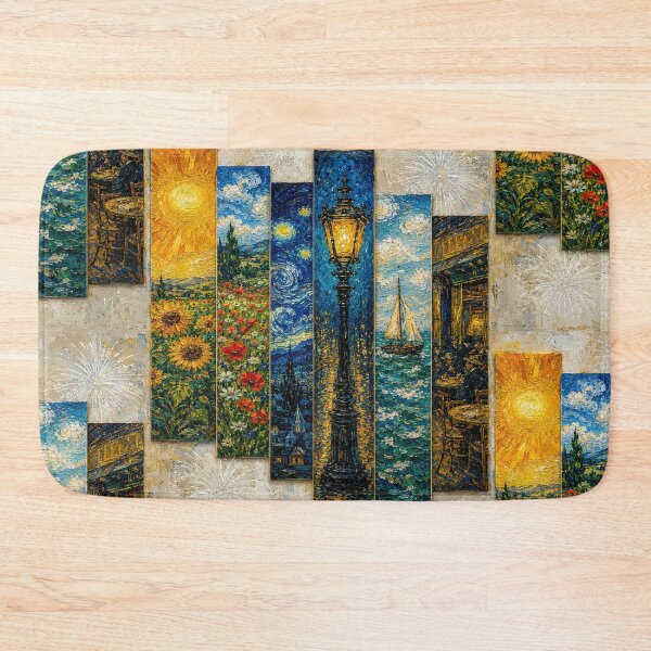Item preview, Van Gogh Inspired Vertical Panel Collage designed and sold by Pure Craft.