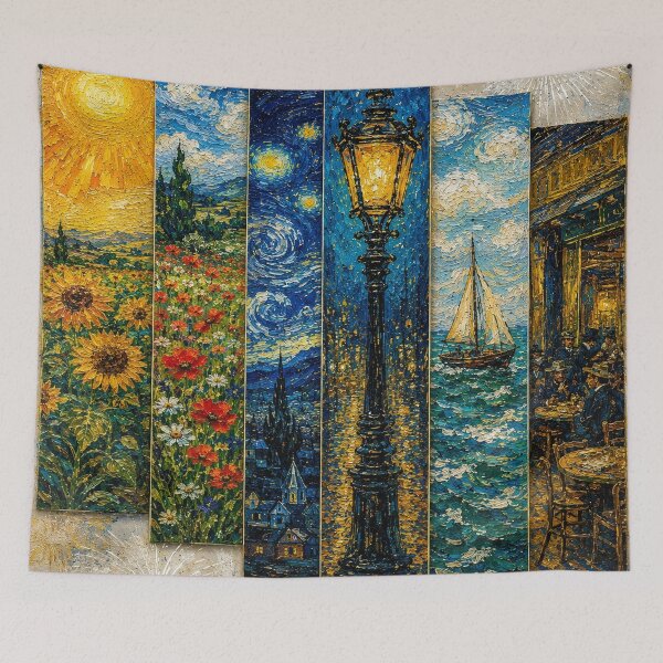 Item preview, Van Gogh Inspired Vertical Panel Collage designed and sold by Rohan132.