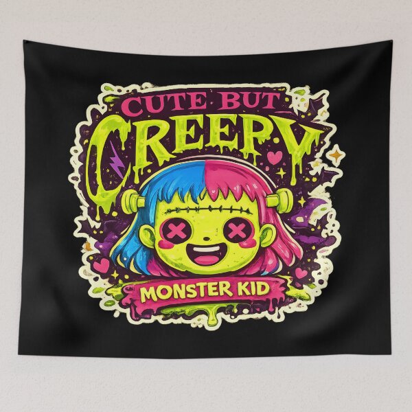 Item preview, Cute But Creepy Monster Kid halloween Graphic Design designed and sold by DrawHandArt.