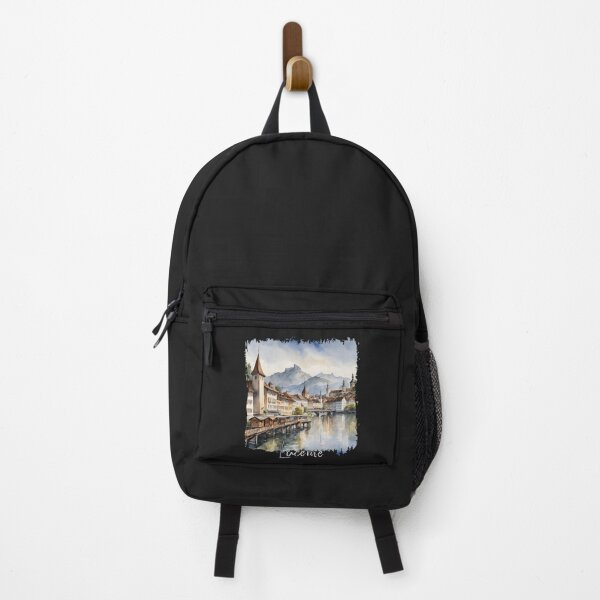 Item preview, Lucerne, Switzerland, watercolor of Lucerne designed and sold by Dressyourflag.
