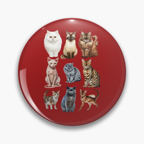 Item preview, Nine different breeds of cats in colour designed and sold by lucyinspace.