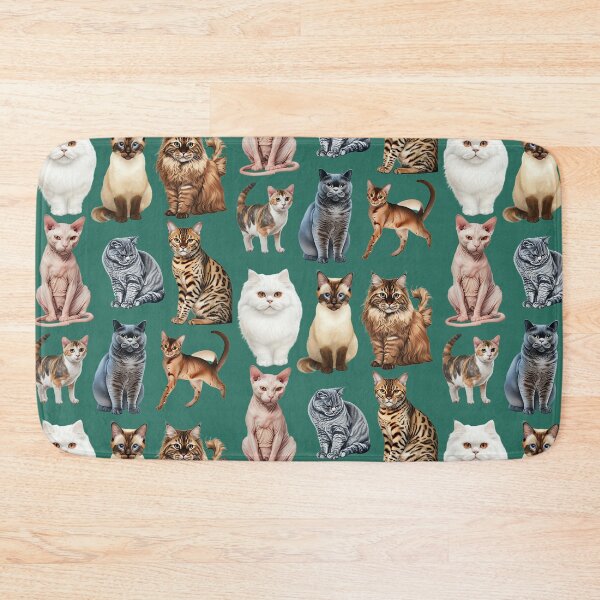 Item preview, Nine different breeds of cats in colour designed and sold by lucyinspace.